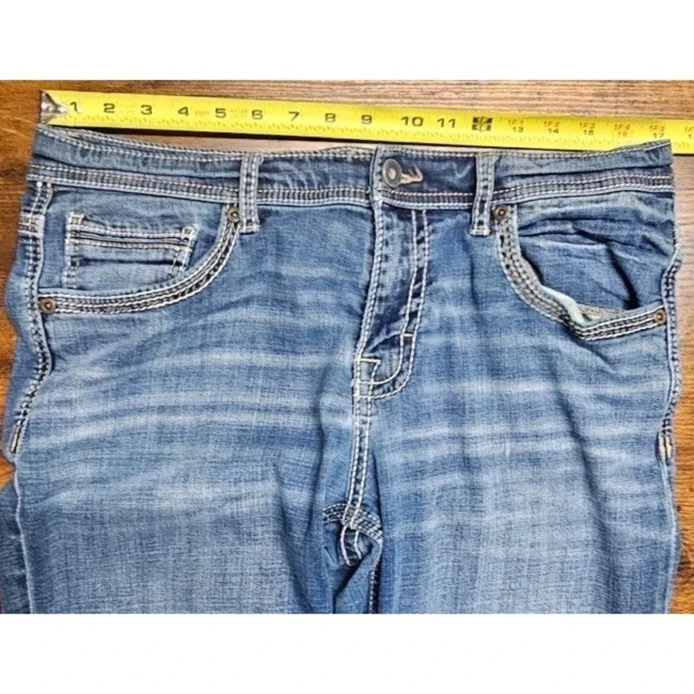 Buckle BKE Nolan Straight Fit Jeans Mens 34x32 Medium Wash Comfort Stretch Denim